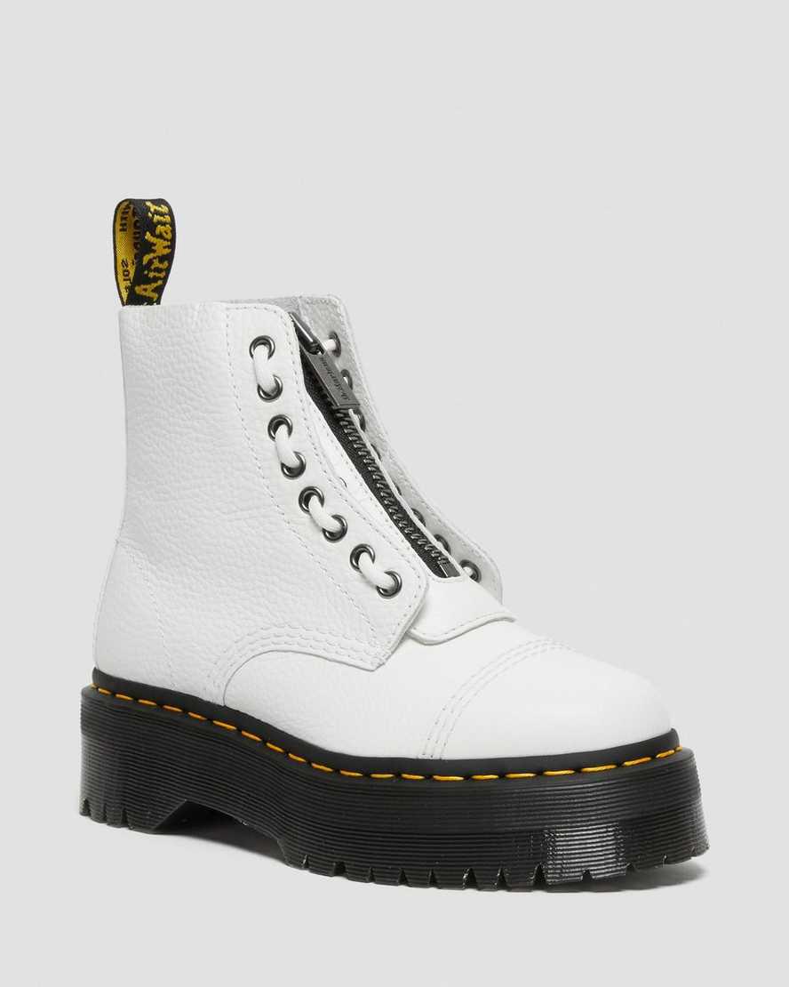 Dr Martens Sinclair Milled Nappa Leather Naisten Platform Saappaat Valkoinen Suomi | 0893YCSOB