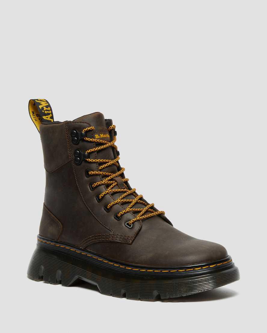 Dr Martens Tarik Crazy Horse Leather Utility Miesten Vapaa-ajan Saappaat Tummanruskea Suomi | 4327ZBAGX