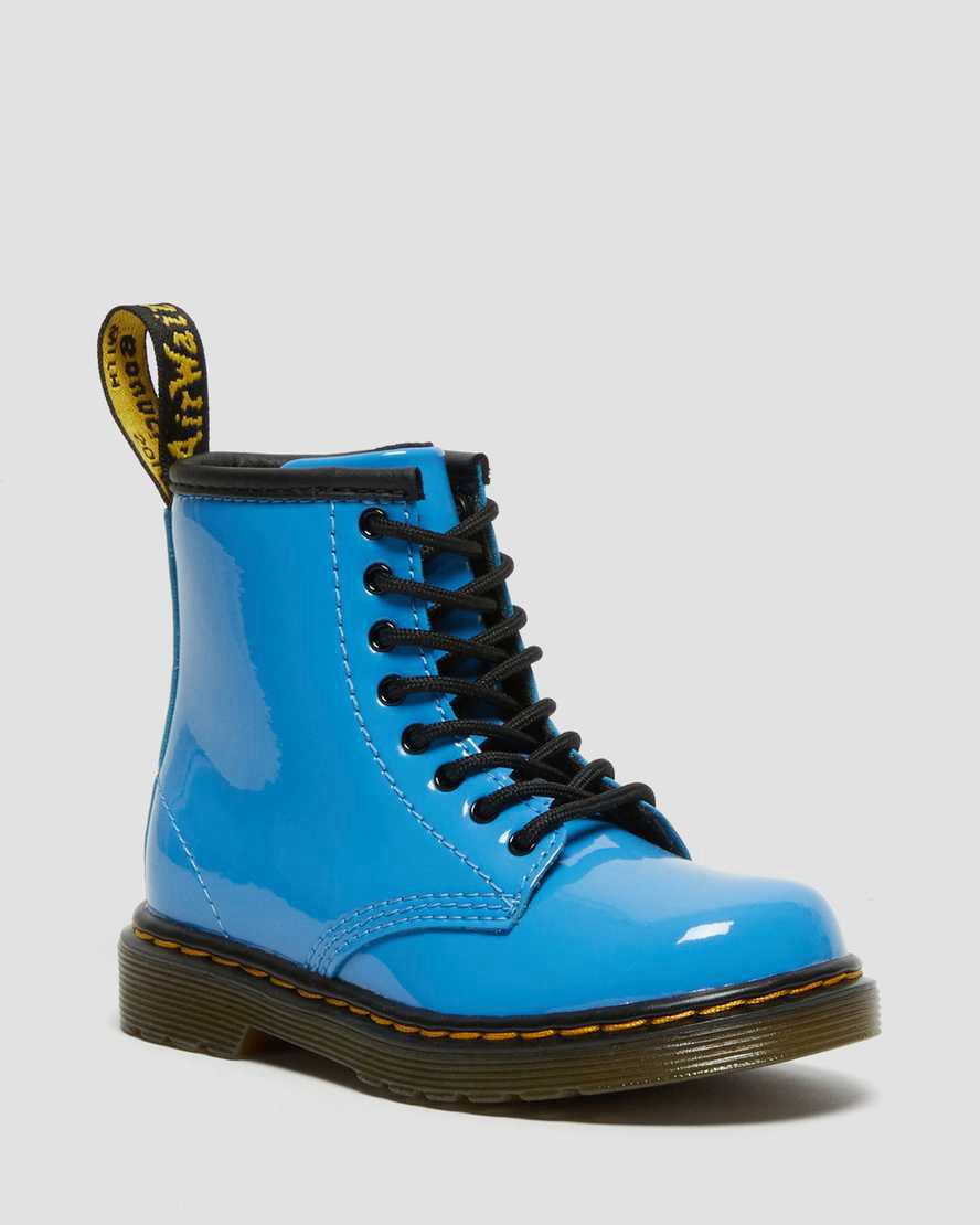 Dr Martens Toddler 1460 Patent Leather Lasten Nauhasaappaat Sininen Suomi | 4098FTJLZ