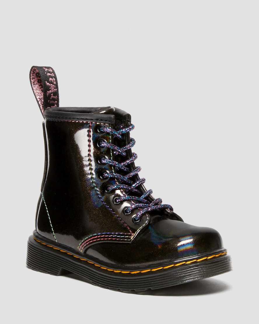 Dr Martens Toddler 1460 Sparkle Rays Lasten Nauhasaappaat Mustat Suomi | 0695AGFNR