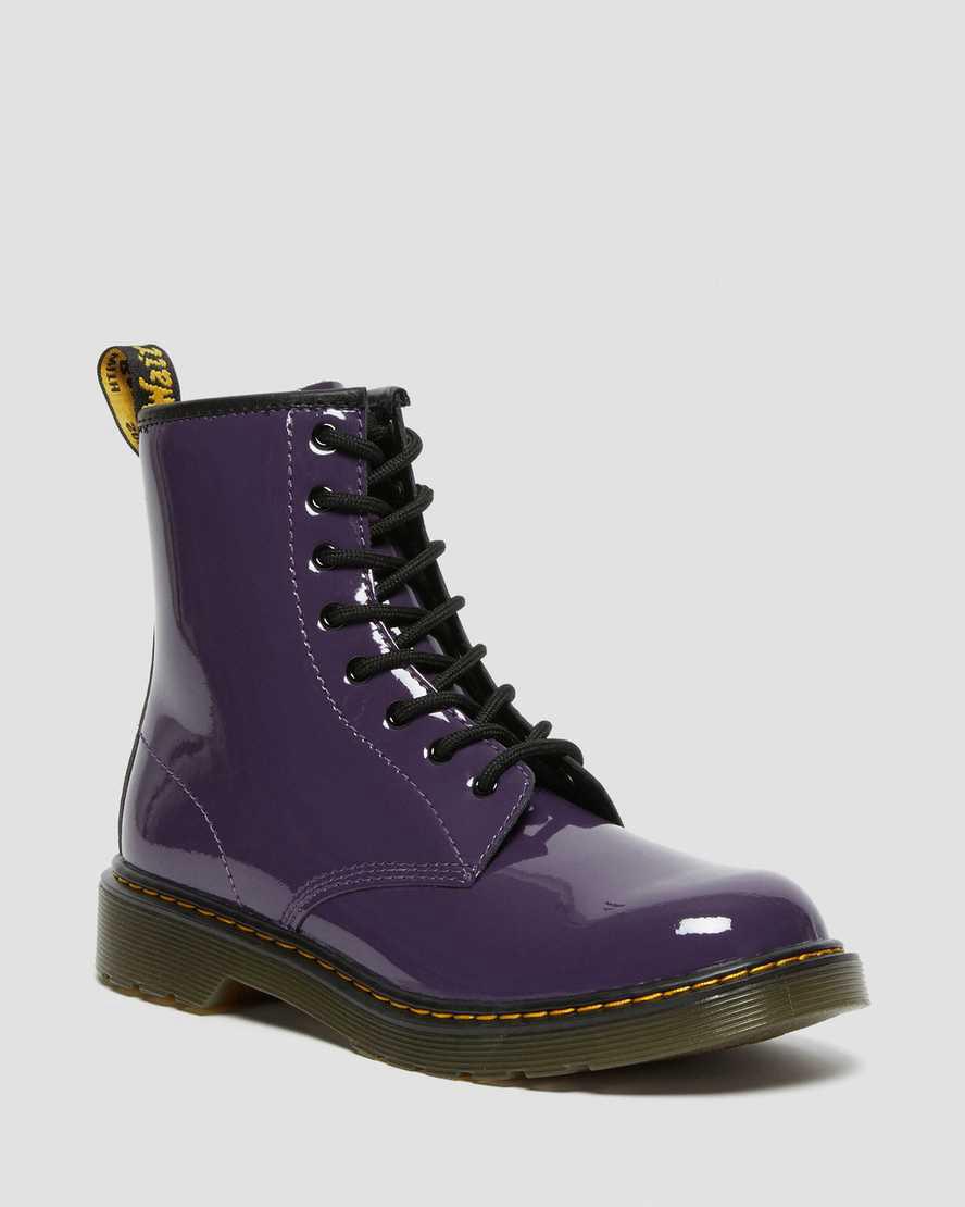 Dr Martens Youth 1460 Patent Leather Lasten Nauhasaappaat Blackcurrant Lamper Suomi | 0349FVJWA