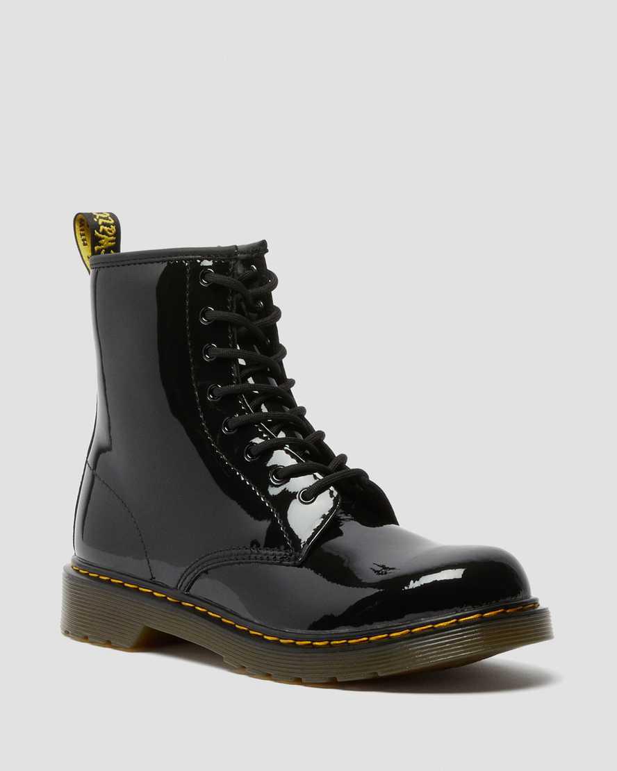 Dr Martens Youth 1460 Patent Leather Lasten Nauhasaappaat Mustat Suomi | 0523QVHCI