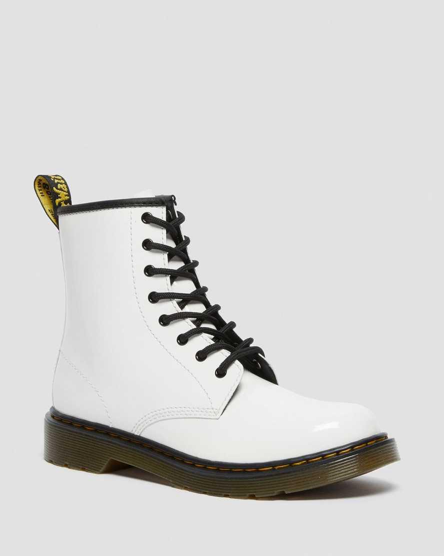 Dr Martens Youth 1460 Patent Leather Lasten Nauhasaappaat Valkoinen Suomi | 1460APFQB