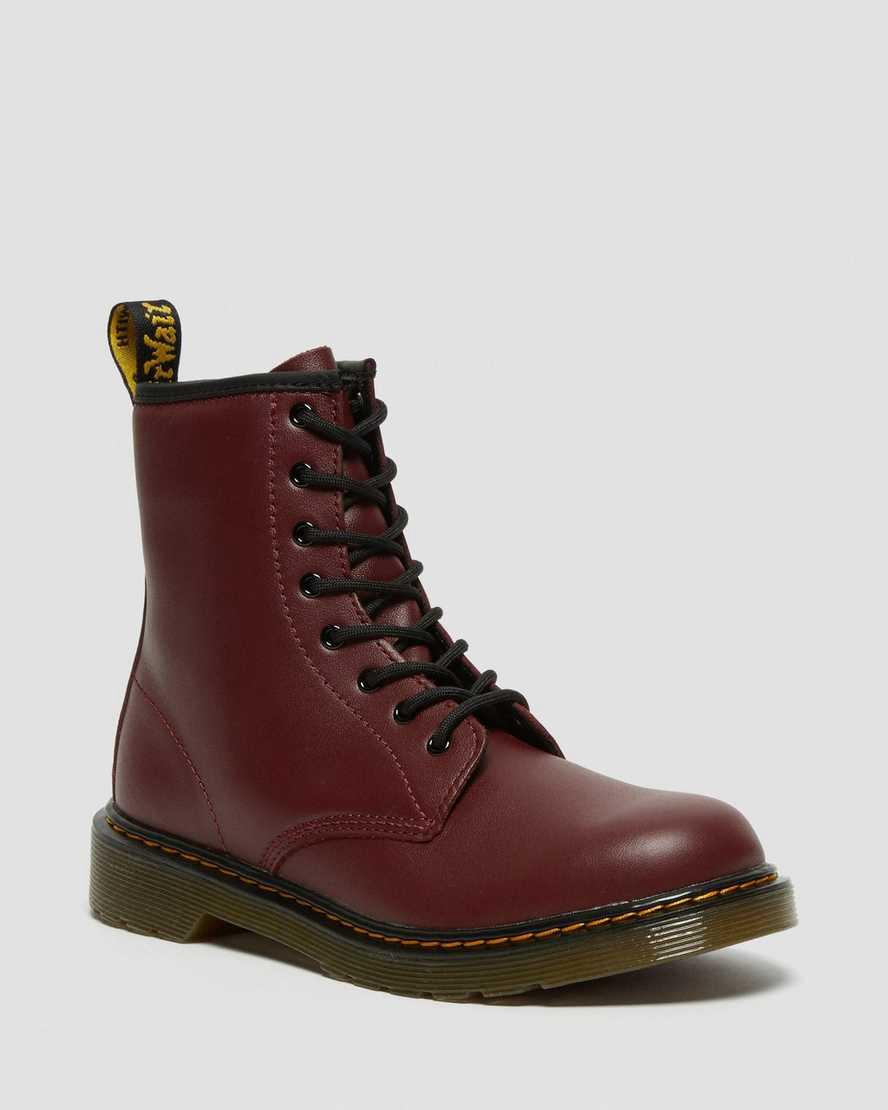 Dr Martens Youth 1460 Softy T Leather Lasten Nauhasaappaat Punainen Suomi | 0548VBDQI