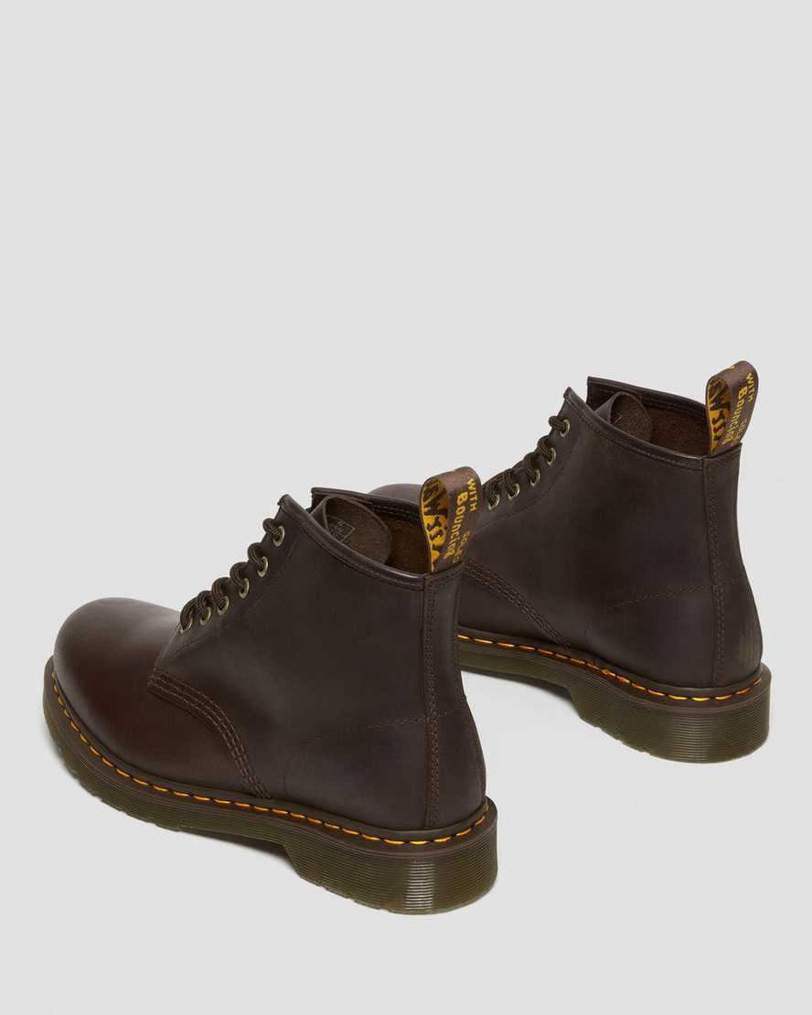 Dr Martens 101 Crazy Horse Leather Naisten Nilkkurit Tummanruskea  Suomi |  2758RAWVJ