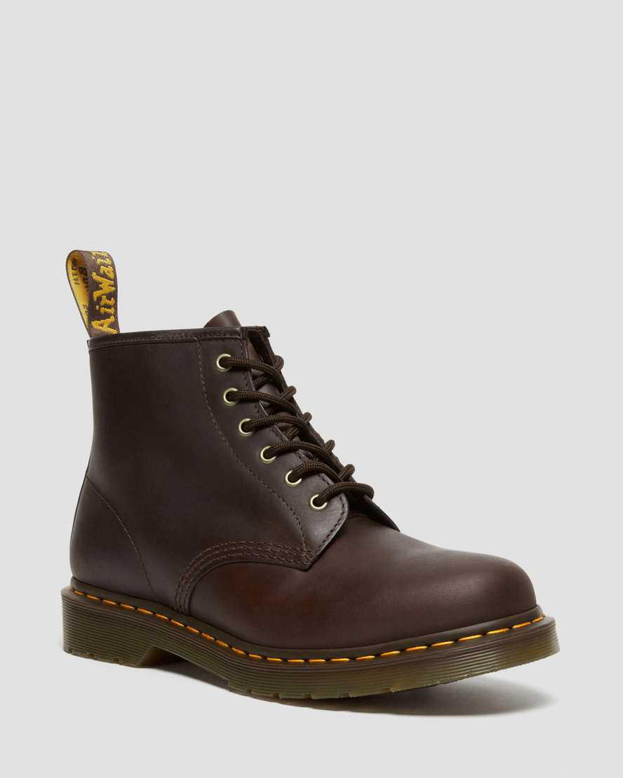 Dr Martens 101 Crazy Horse Leather Naisten Nilkkurit Tummanruskea  Suomi |  2758RAWVJ