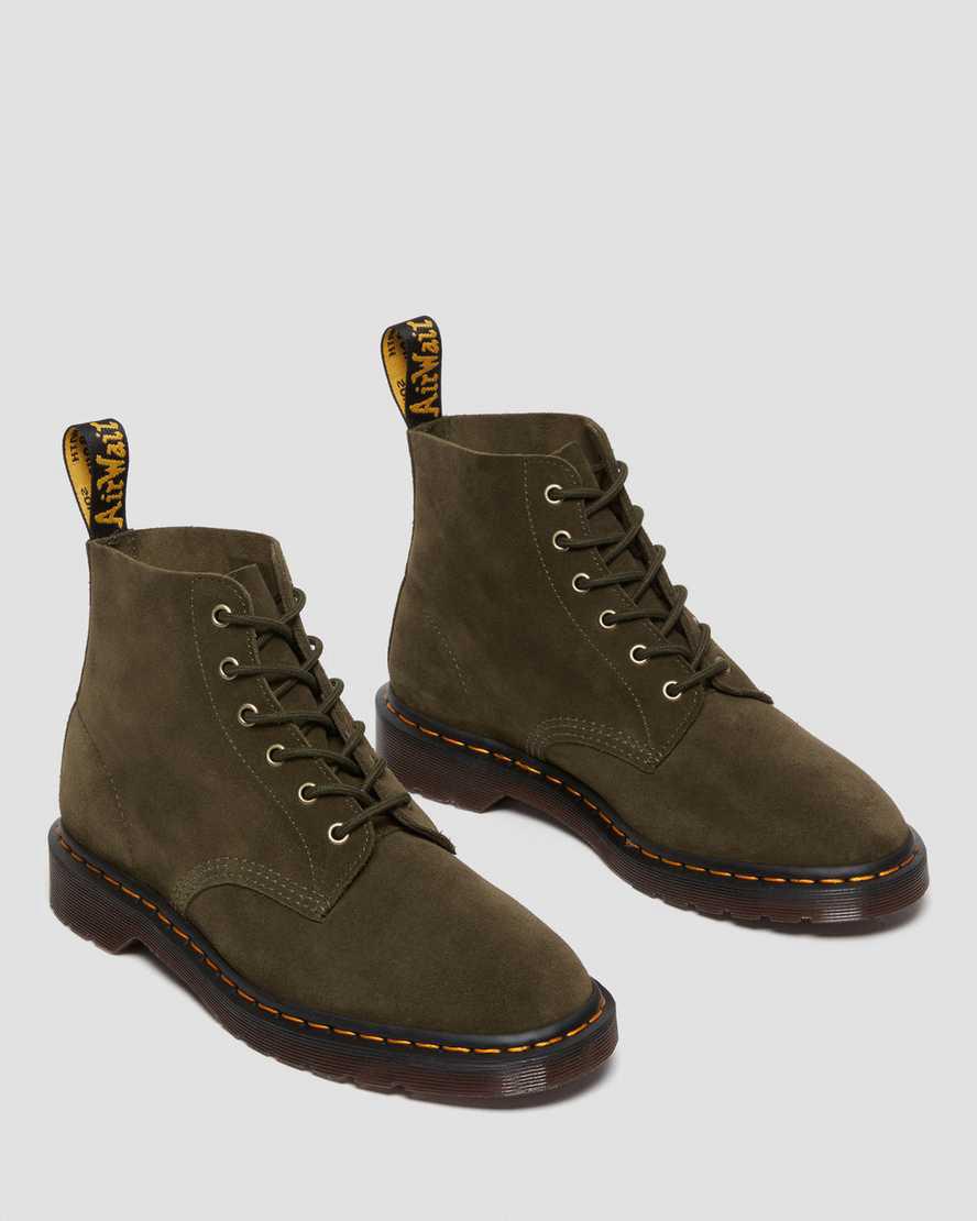 Dr Martens 101 Suede Miesten Nilkkurit Oliivinvihreä  Suomi |  2359BHKSM