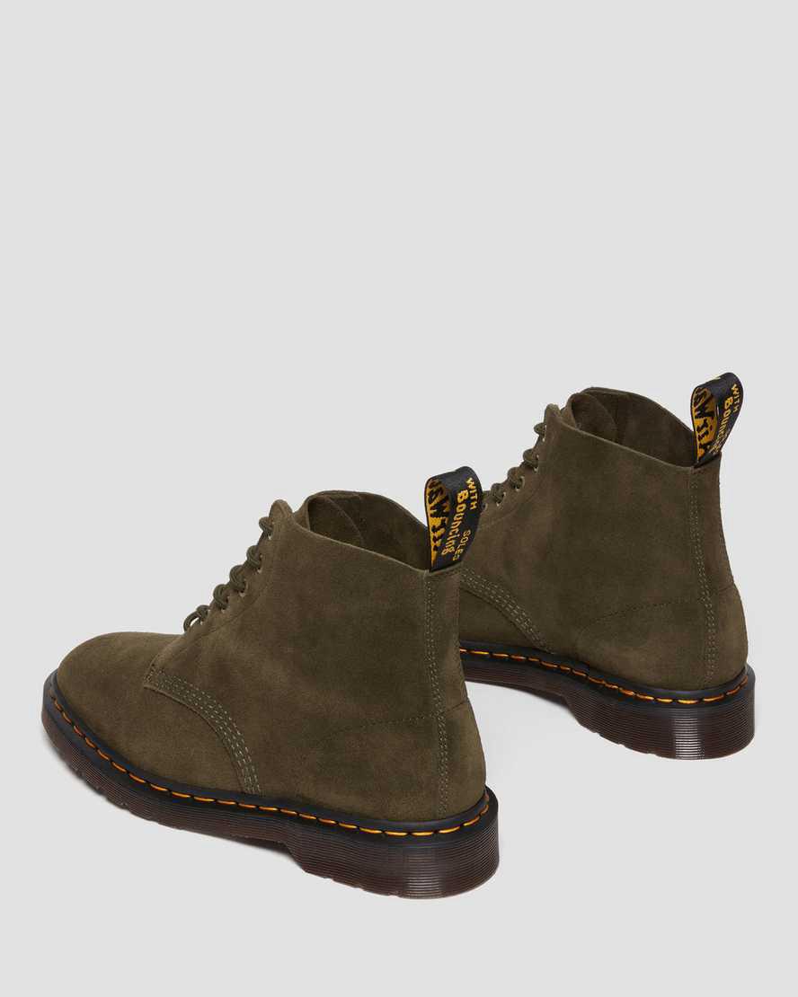 Dr Martens 101 Suede Miesten Nilkkurit Oliivinvihreä  Suomi |  2359BHKSM