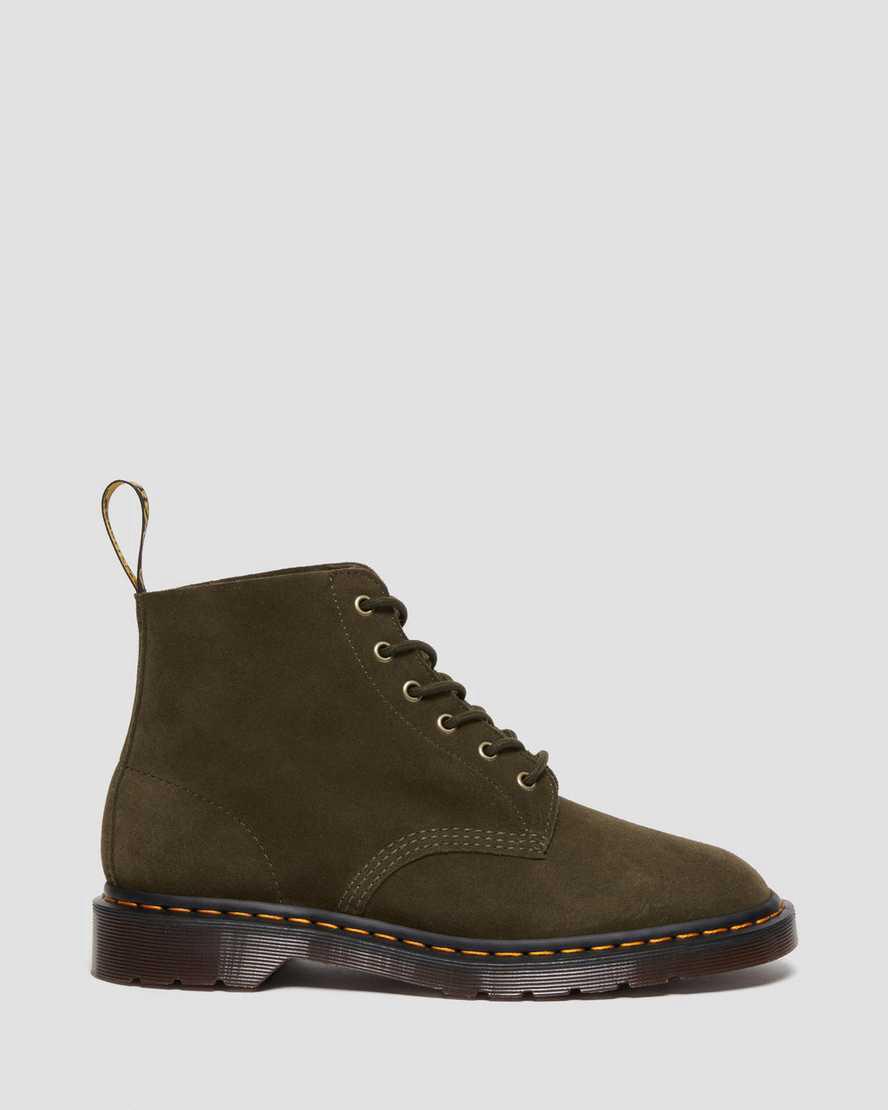 Dr Martens 101 Suede Miesten Nilkkurit Oliivinvihreä  Suomi |  2359BHKSM