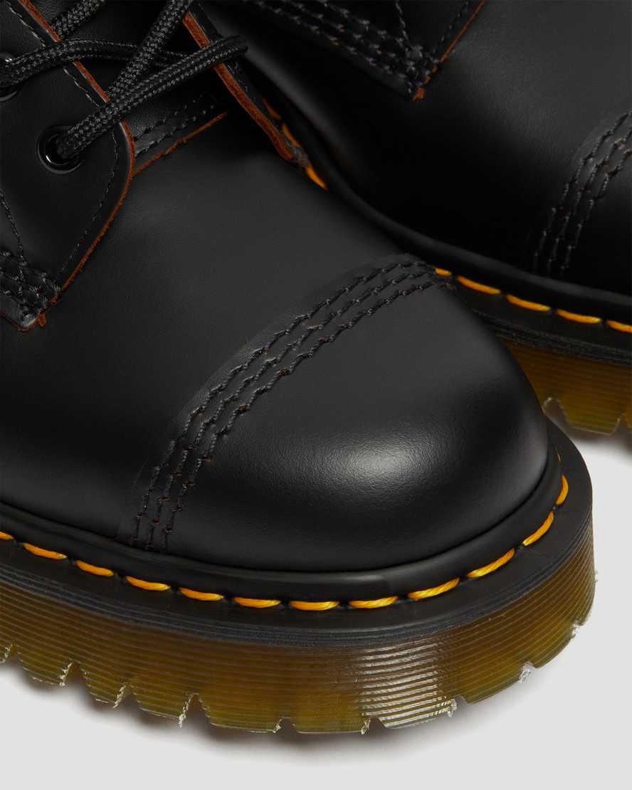 Dr Martens 1460 Bex Made in England Toe Cap Lace Up Naisten Platform Saappaat Mustat  Suomi |  3598FWKSA