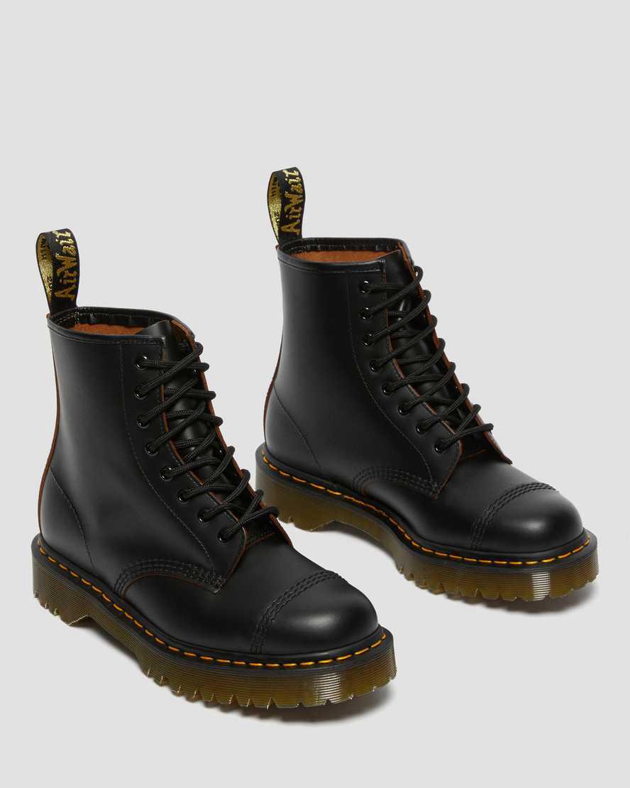 Dr Martens 1460 Bex Made in England Toe Cap Lace Up Naisten Platform Saappaat Mustat  Suomi |  3598FWKSA