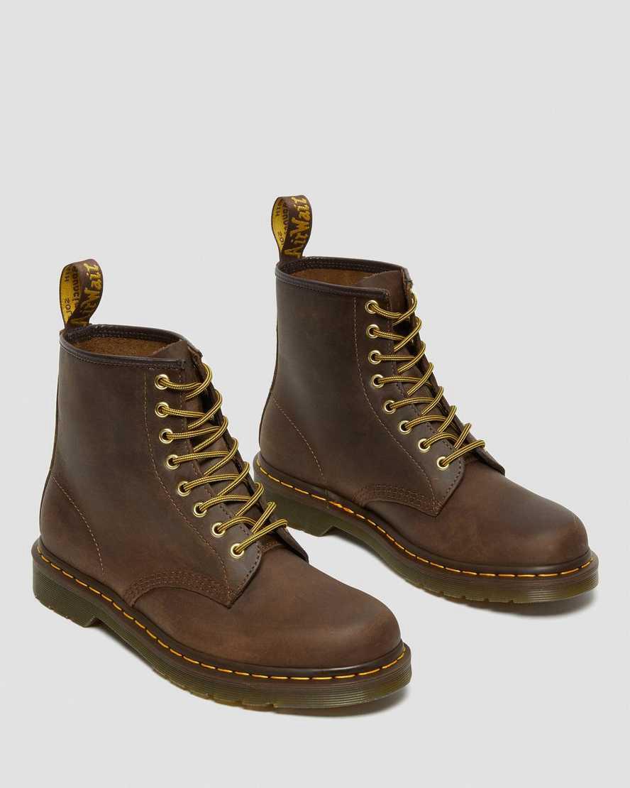 Dr Martens 1460 Crazy Horse Leather Lace Up Naisten Nilkkurit Ruskea  Suomi |  9764IQXDA