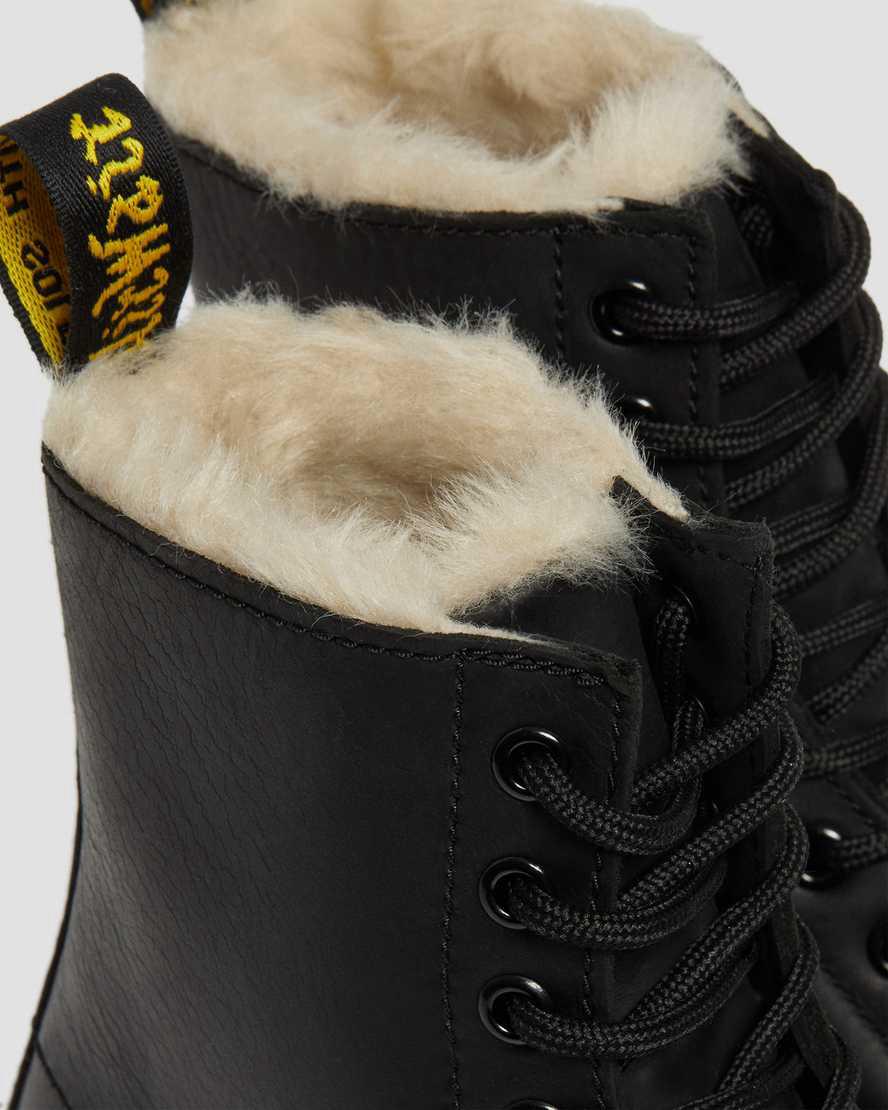 Dr Martens 1460 Faux Fur Lined Lace Up Naisten Talvisaappaat Mustat  Suomi |  2406QASXG