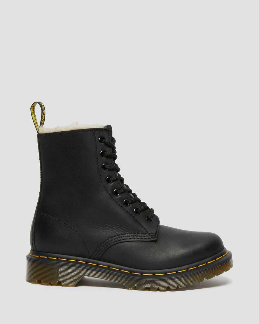 Dr Martens 1460 Faux Fur Lined Lace Up Naisten Talvisaappaat Mustat  Suomi |  2406QASXG