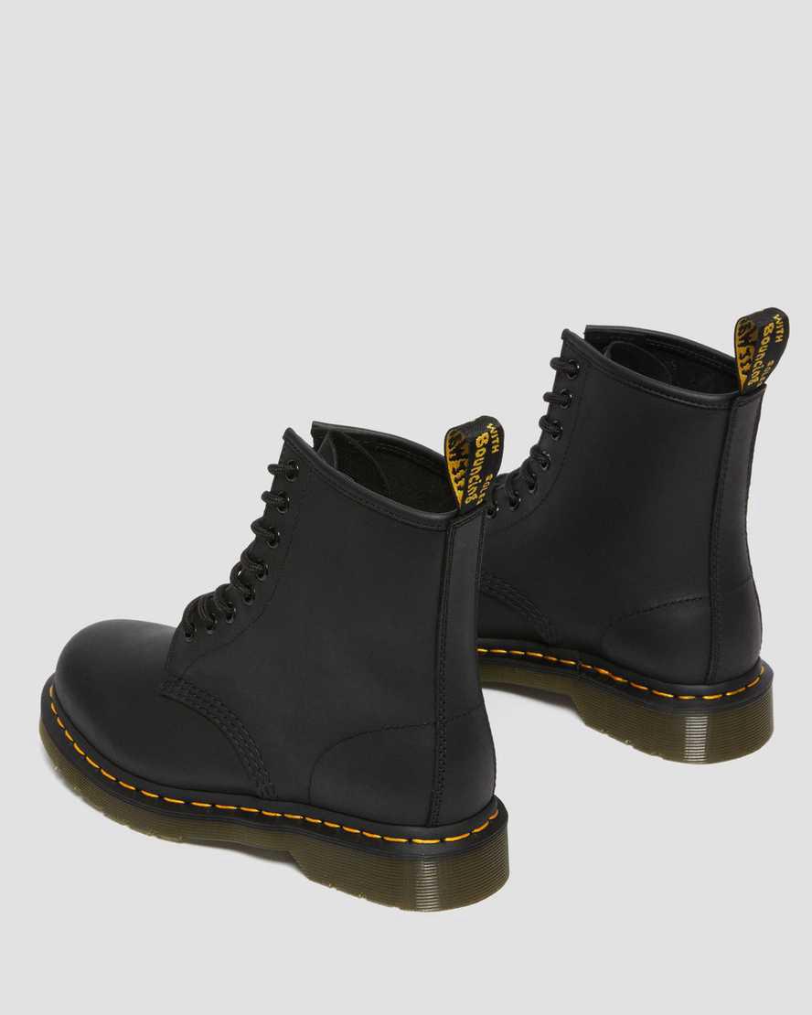 Dr Martens 1460 Greasy Leather Naisten Nauhasaappaat Mustat  Suomi |  5948THFAV