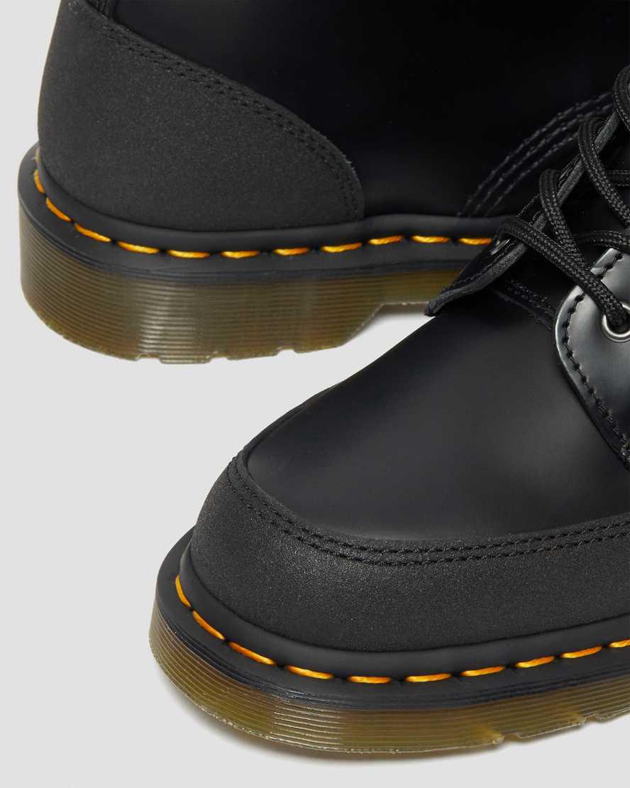 Dr Martens 1460 Guard Panel Leather Lace Up Miesten Nilkkurit Black/Dual Original  Suomi |  8163WSNYT