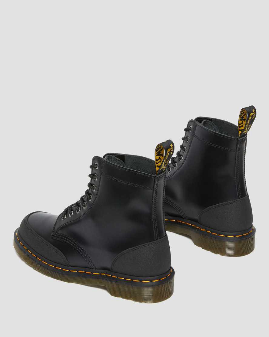 Dr Martens 1460 Guard Panel Leather Lace Up Miesten Nilkkurit Black/Dual Original  Suomi |  8163WSNYT