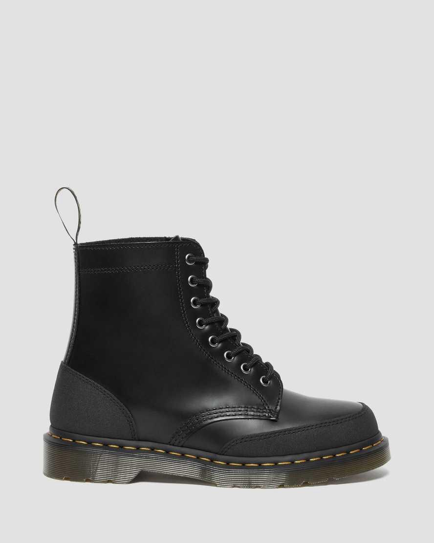 Dr Martens 1460 Guard Panel Leather Lace Up Miesten Nilkkurit Black/Dual Original  Suomi |  8163WSNYT