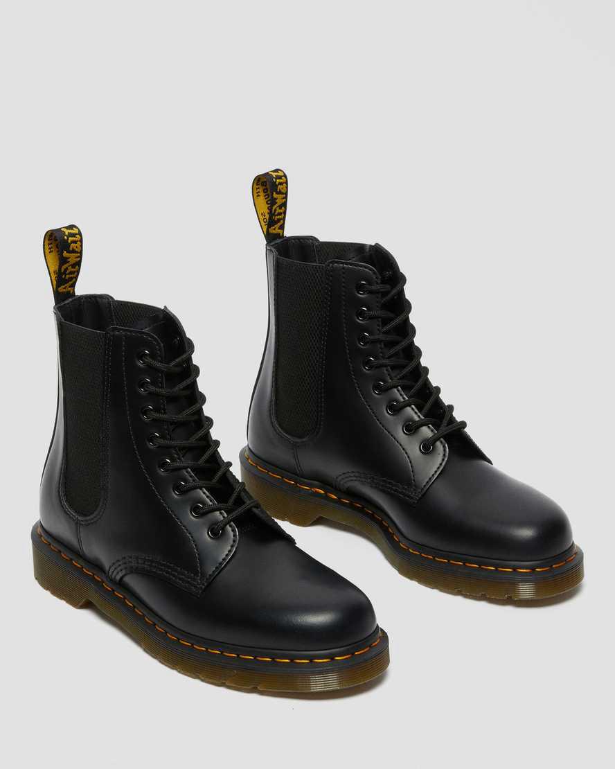 Dr Martens 1460 Harper Smooth Leather Lace Up Miesten Nilkkurit Mustat  Suomi |  3845ZGNCE