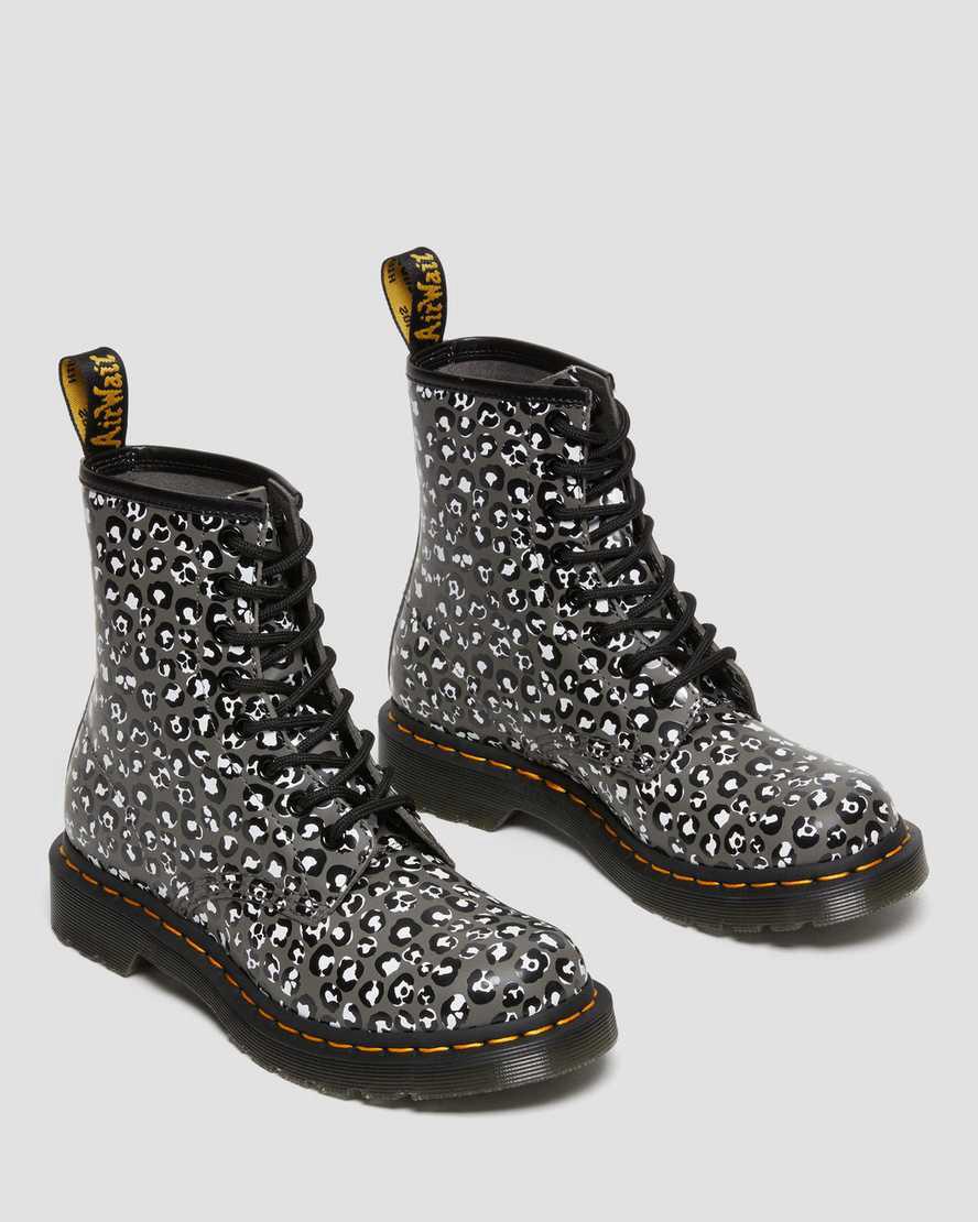 Dr Martens 1460 Leopard Smooth Leather Lace Up Naisten Nilkkurit Harmaat  Suomi |  0185MPYVC