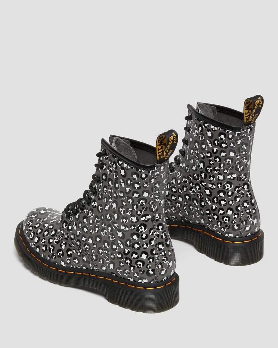 Dr Martens 1460 Leopard Smooth Leather Lace Up Naisten Nilkkurit Harmaat  Suomi |  0185MPYVC