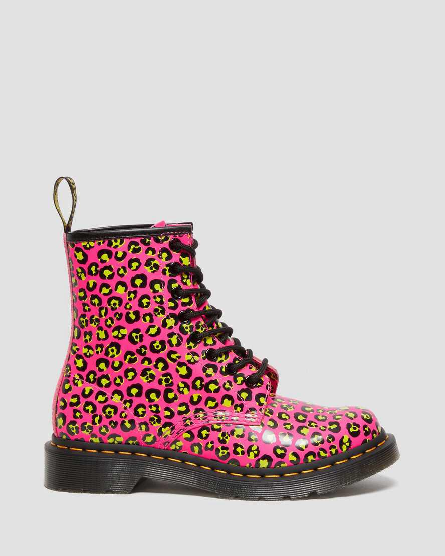 Dr Martens 1460 Leopard Smooth Leather Lace Up Naisten Nilkkurit Pinkki  Suomi |  9876SGFUZ