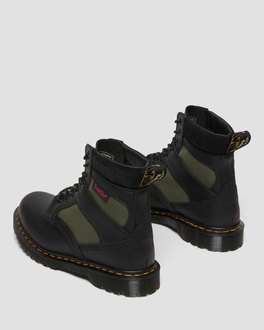 Dr Martens 1460 Made in England Padded Panel Lace Up Miesten Nilkkurit Black/Olive Dockyard / Ventile / Eh  Suomi |  1852DGARS