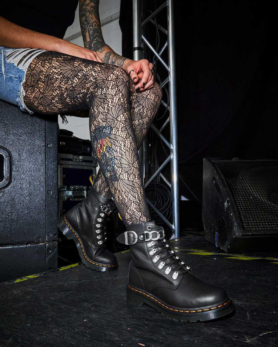 Dr Martens 1460 Pascal Chain Leather Naisten Nauhasaappaat Mustat  Suomi |  1470VABFX