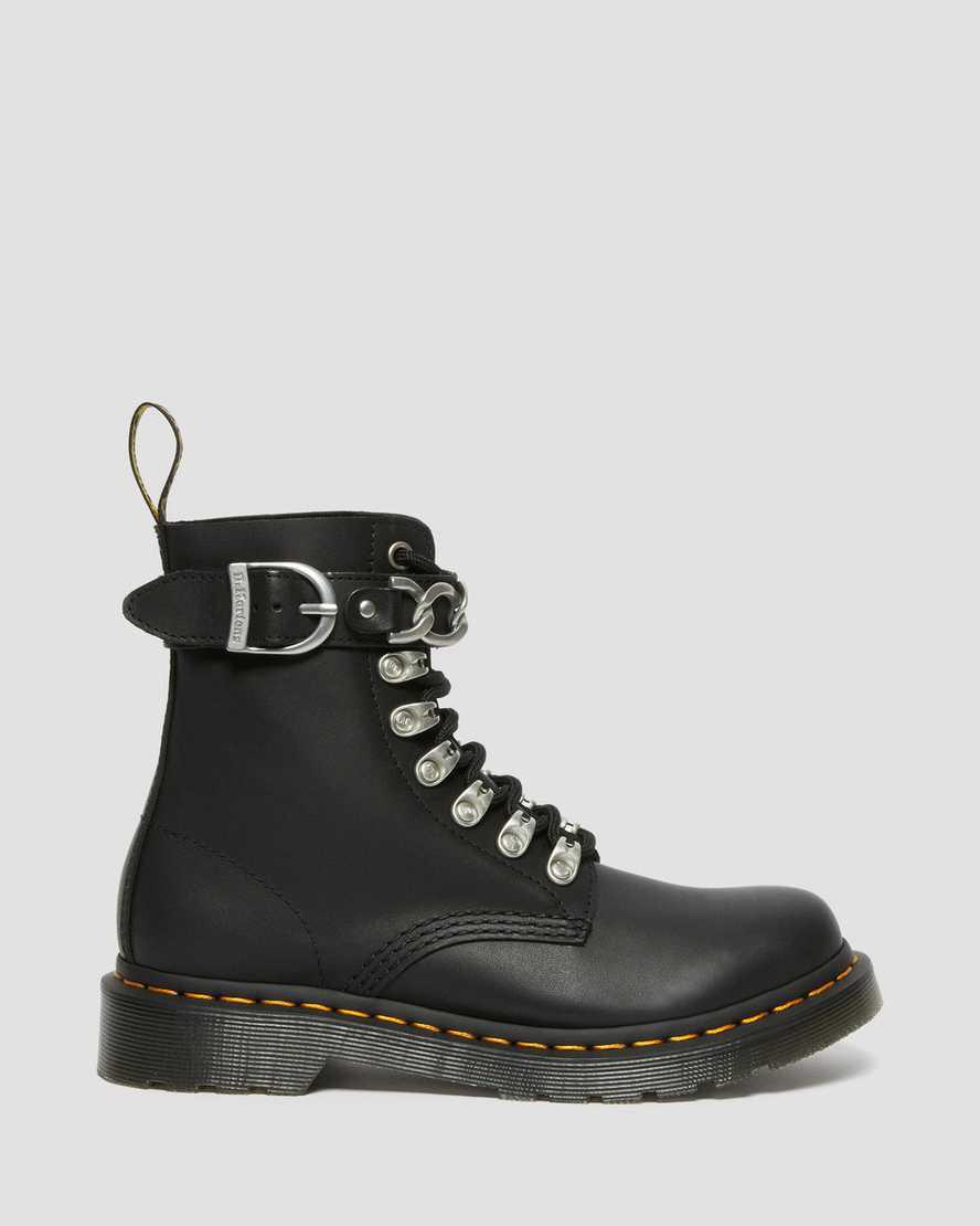 Dr Martens 1460 Pascal Chain Leather Naisten Nauhasaappaat Mustat  Suomi |  1470VABFX