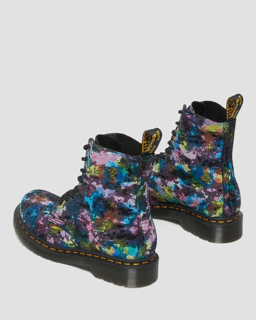 Dr Martens 1460 Pascal Confetti Suede Naisten Nauhasaappaat Mustat  Suomi |  4287QEFMO