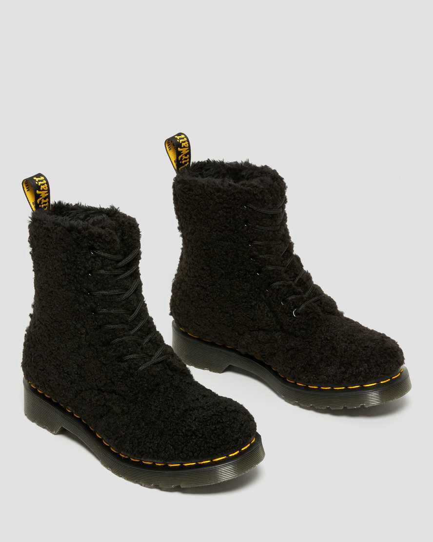 Dr Martens 1460 Pascal Faux Shearling Naisten Talvisaappaat Mustat  Suomi |  4063GIHYN