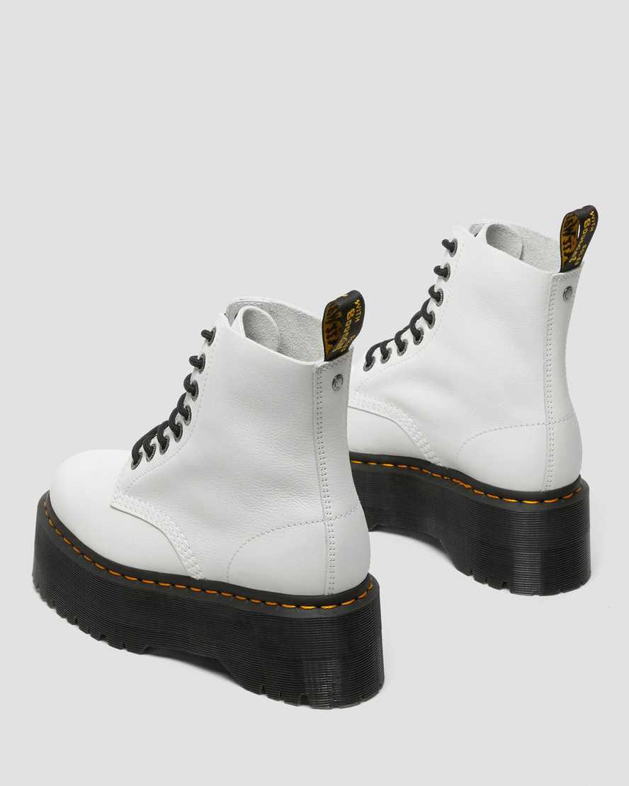 Dr Martens 1460 Pascal Max Leather Naisten Platform Saappaat Valkoinen  Suomi |  1073WAXEI