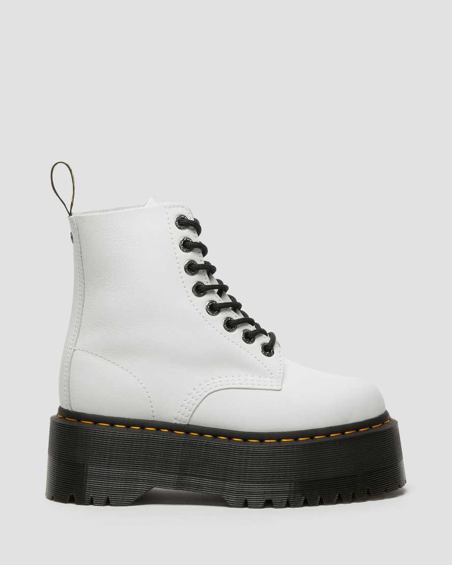 Dr Martens 1460 Pascal Max Leather Naisten Platform Saappaat Valkoinen  Suomi |  1073WAXEI