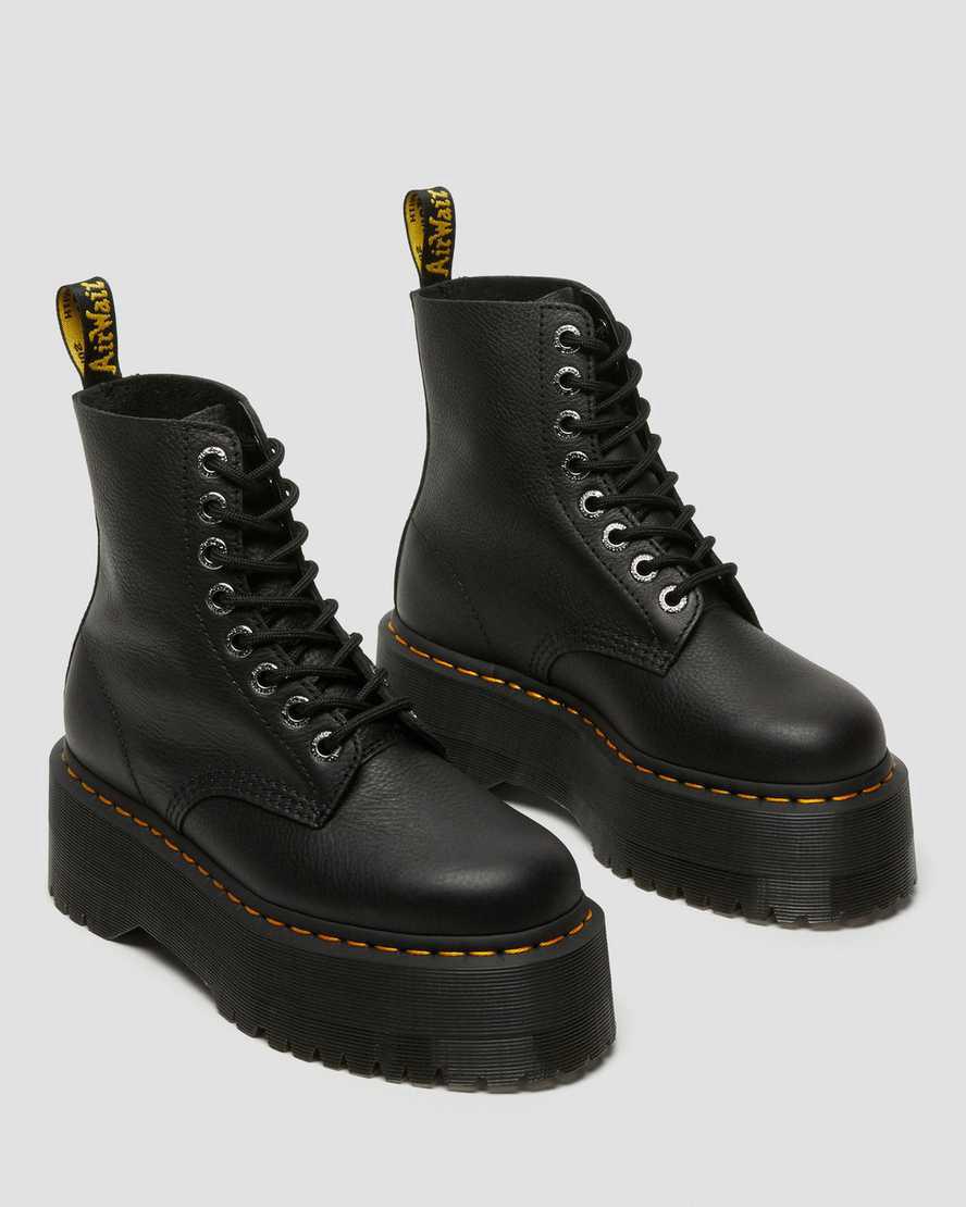 Dr Martens 1460 Pascal Max Leather Platform Naisten Nauhasaappaat Mustat  Suomi |  0564TXPCF