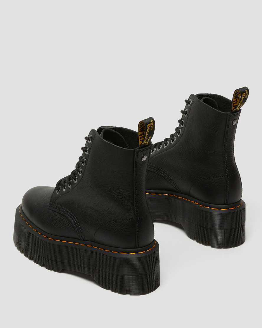 Dr Martens 1460 Pascal Max Leather Platform Naisten Nauhasaappaat Mustat  Suomi |  0564TXPCF