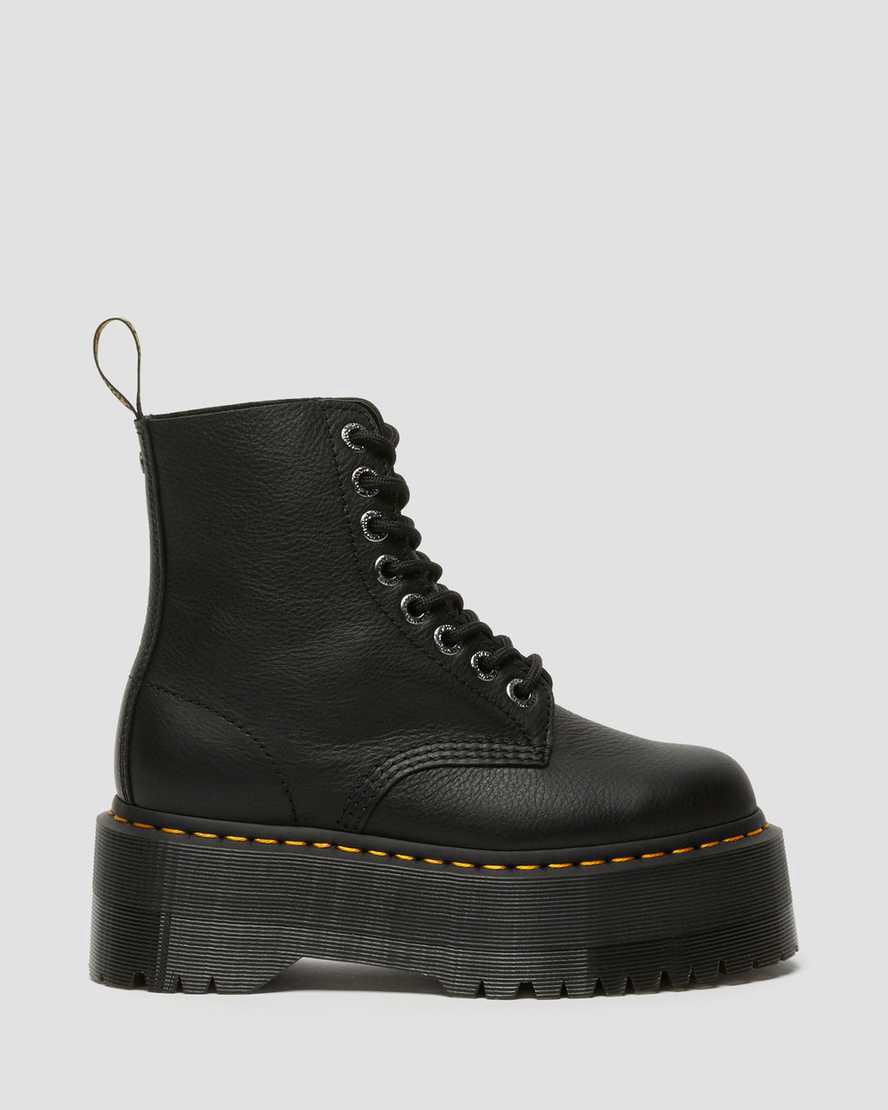 Dr Martens 1460 Pascal Max Leather Platform Naisten Nauhasaappaat Mustat  Suomi |  0564TXPCF