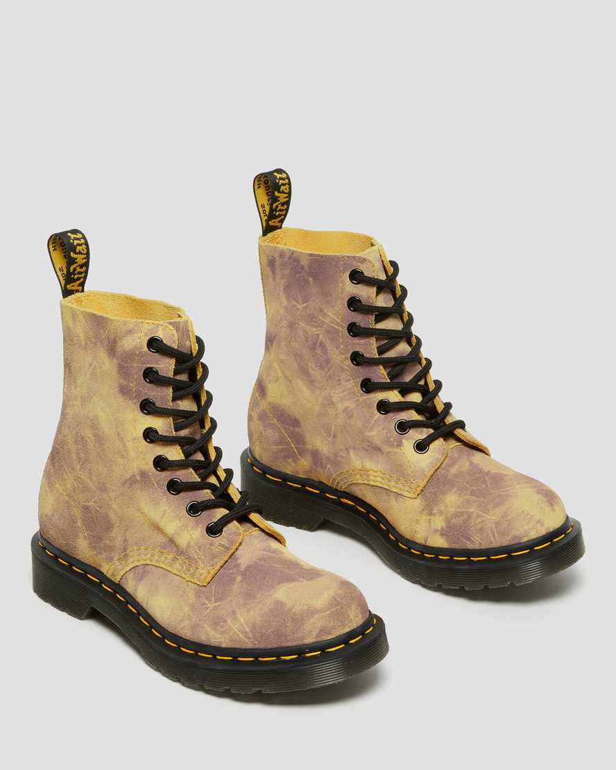 Dr Martens 1460 Pascal Tie Dye Leather Naisten Nauhasaappaat Keltainen  Suomi |  3026WINUK