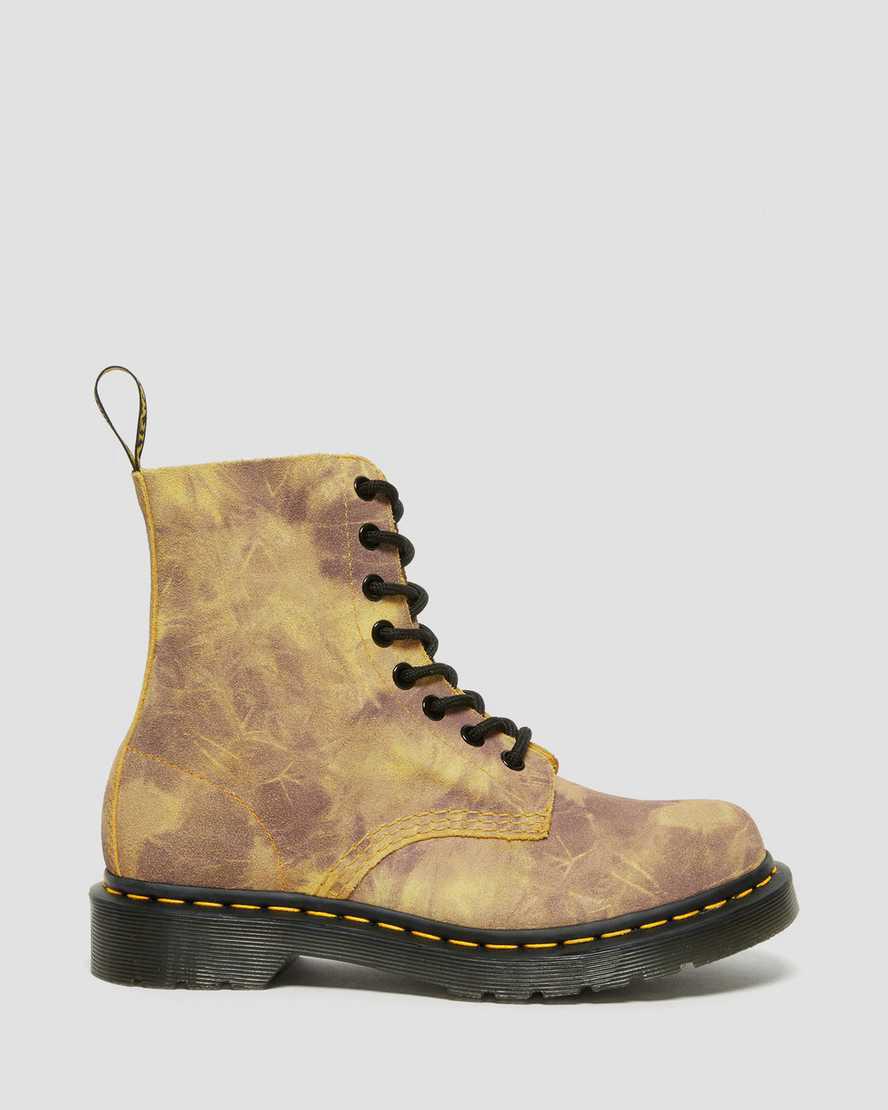 Dr Martens 1460 Pascal Tie Dye Leather Naisten Nauhasaappaat Keltainen  Suomi |  3026WINUK