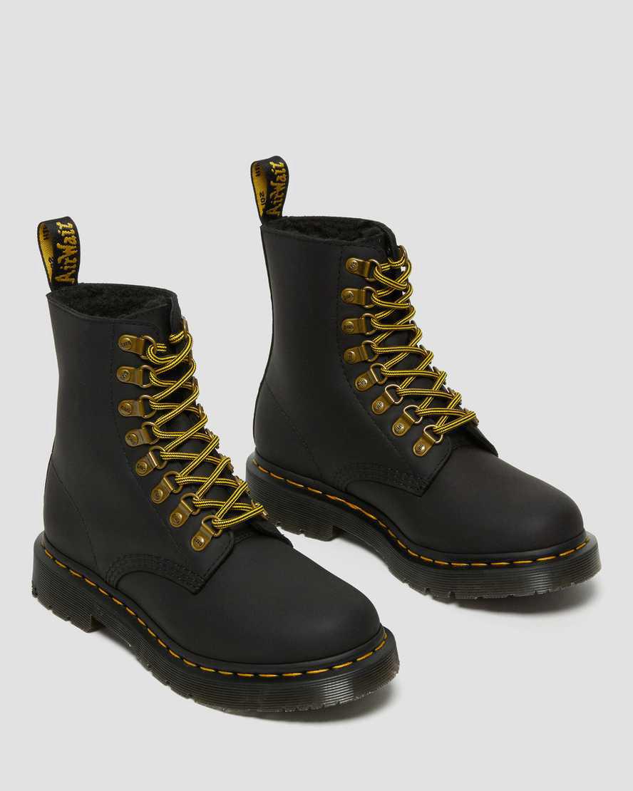 Dr Martens 1460 Pascal Wintergrip Leather Lace Up Naisten Talvisaappaat Mustat  Suomi |  0594DKGFX