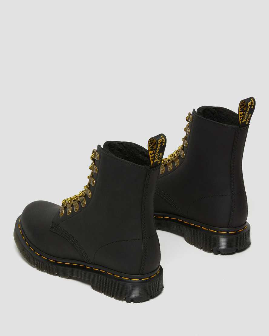 Dr Martens 1460 Pascal Wintergrip Leather Lace Up Naisten Talvisaappaat Mustat  Suomi |  0594DKGFX