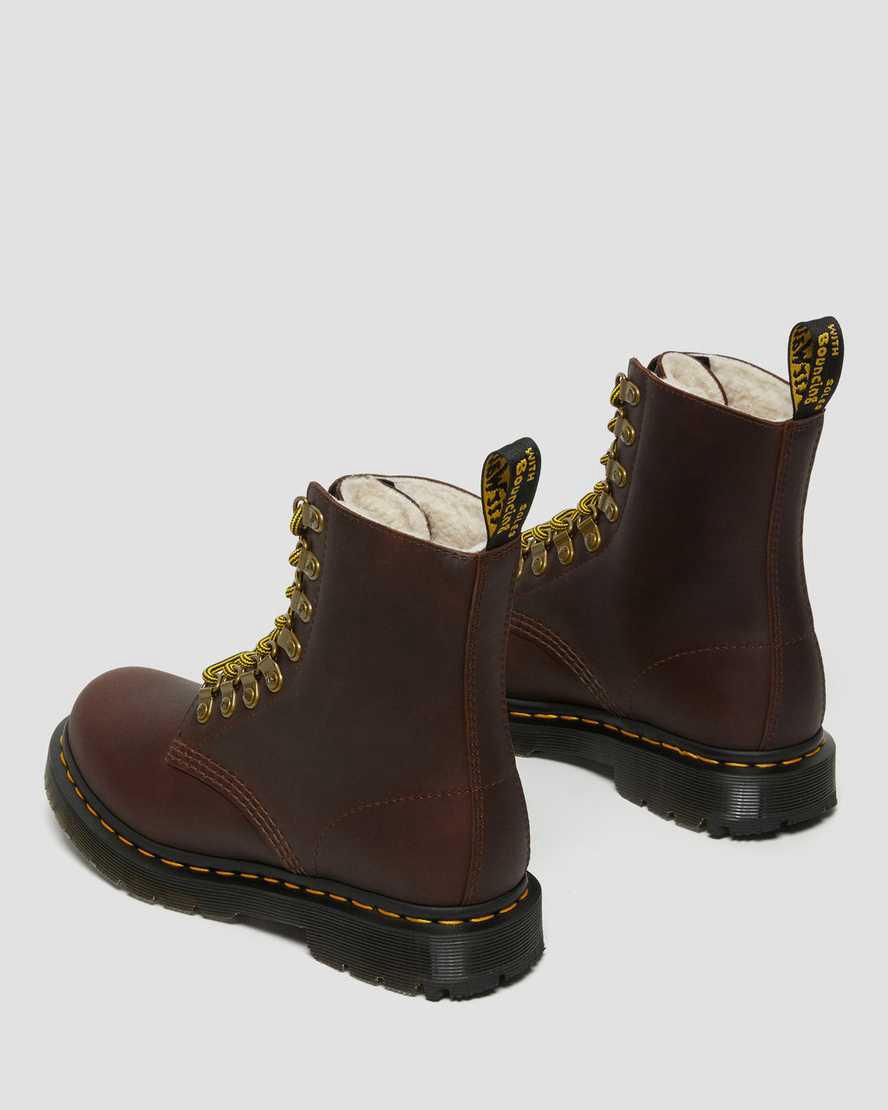 Dr Martens 1460 Pascal Wintergrip Leather Lace Up Naisten Talvisaappaat Ruskea  Suomi |  6098OEKFZ