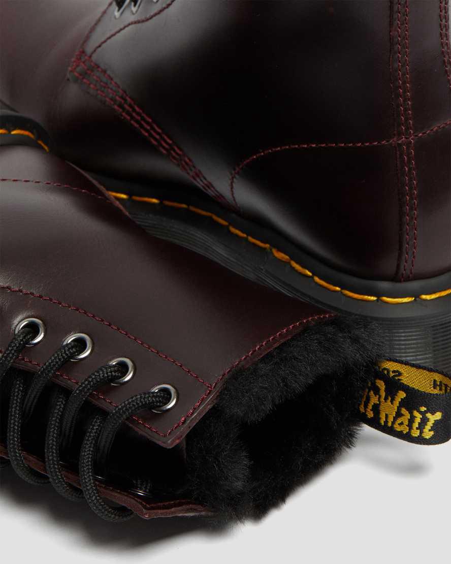 Dr Martens 1460 Serena Faux Fur Lined Lace Up Naisten Talvisaappaat Viininpunainen  Suomi |  5187BHEYX