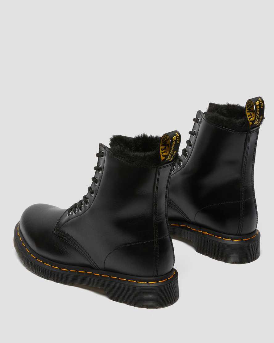 Dr Martens 1460 Serena Faux Fur Lined Lace Up Naisten Talvisaappaat Tummanharmaat  Suomi |  5641QNWSR