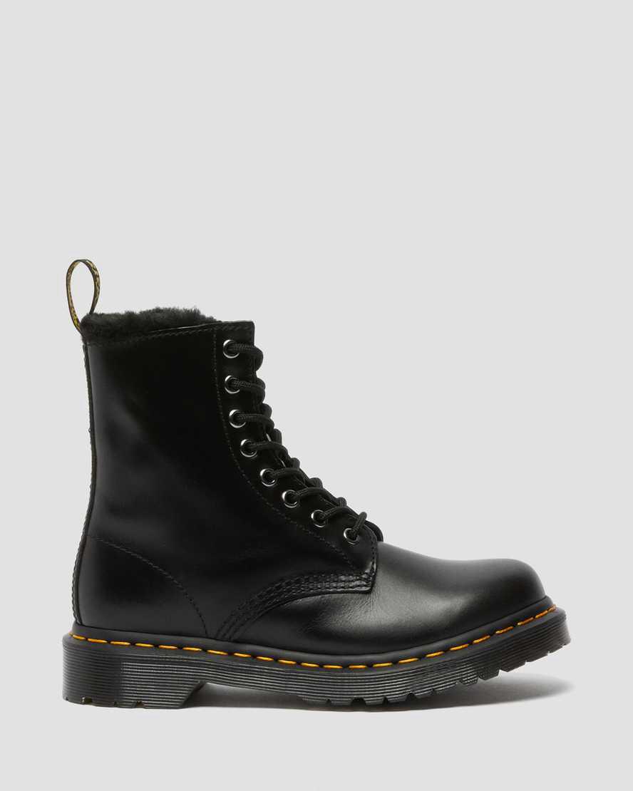 Dr Martens 1460 Serena Faux Fur Lined Lace Up Naisten Talvisaappaat Tummanharmaat  Suomi |  5641QNWSR