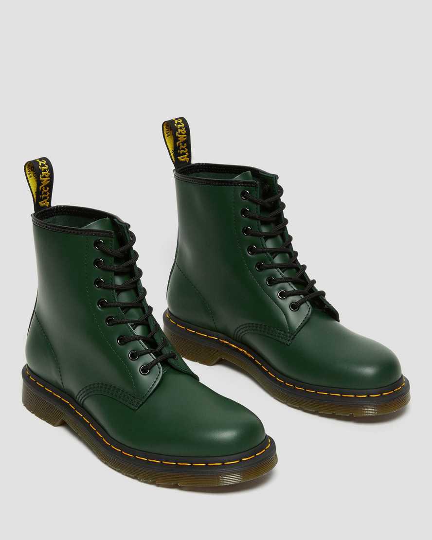 Dr Martens 1460 Smooth Leather Lace Up Miesten Nilkkurit Vihreä  Suomi |  5291JKUVX