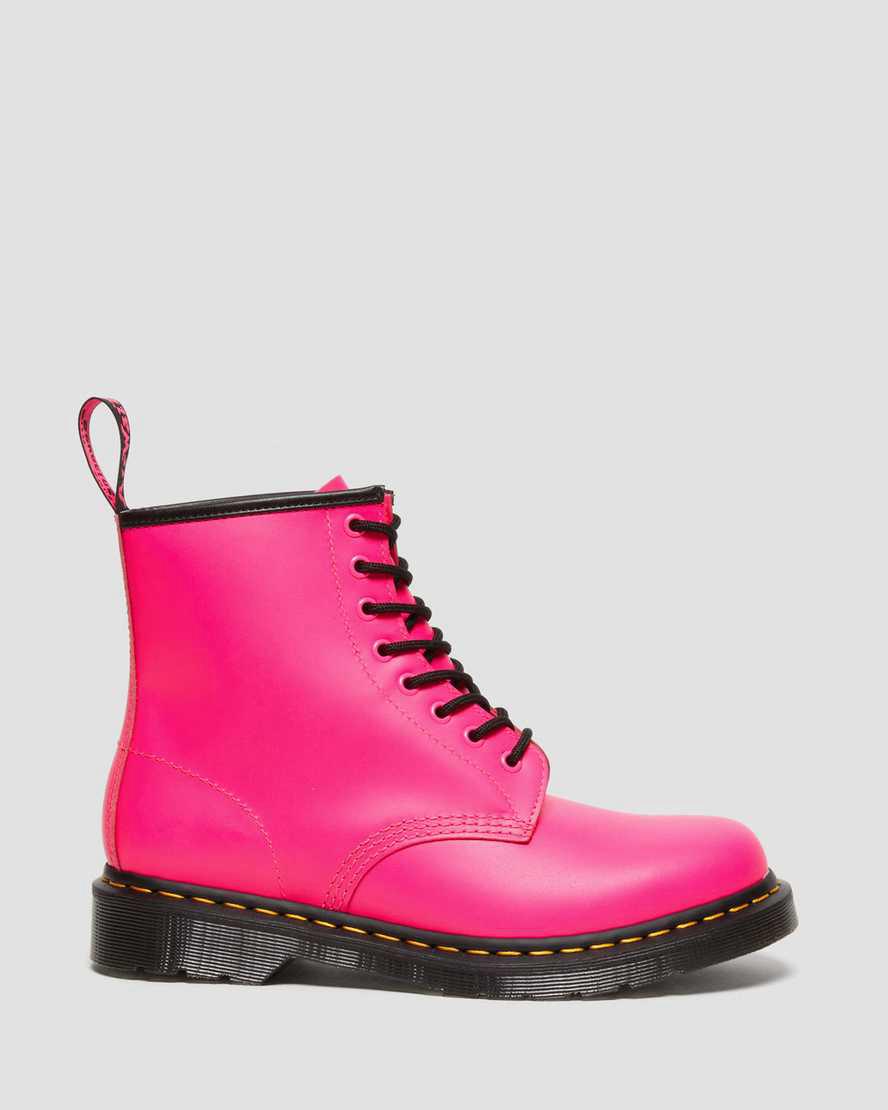 Dr Martens 1460 Smooth Leather Lace Up Miesten Nilkkurit Pinkki  Suomi |  8741BGDUJ