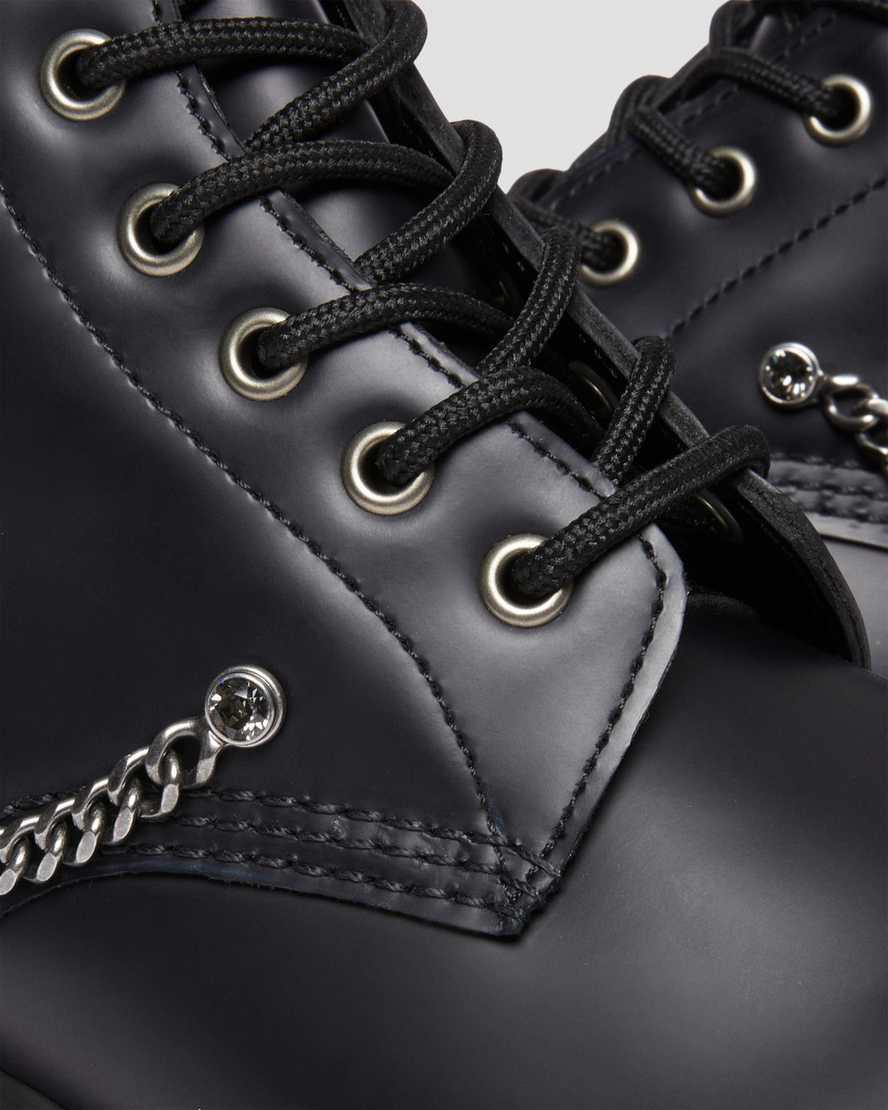 Dr Martens 1460 Swarovski Leather Naisten Nauhasaappaat Mustat  Suomi |  0246GSTVM