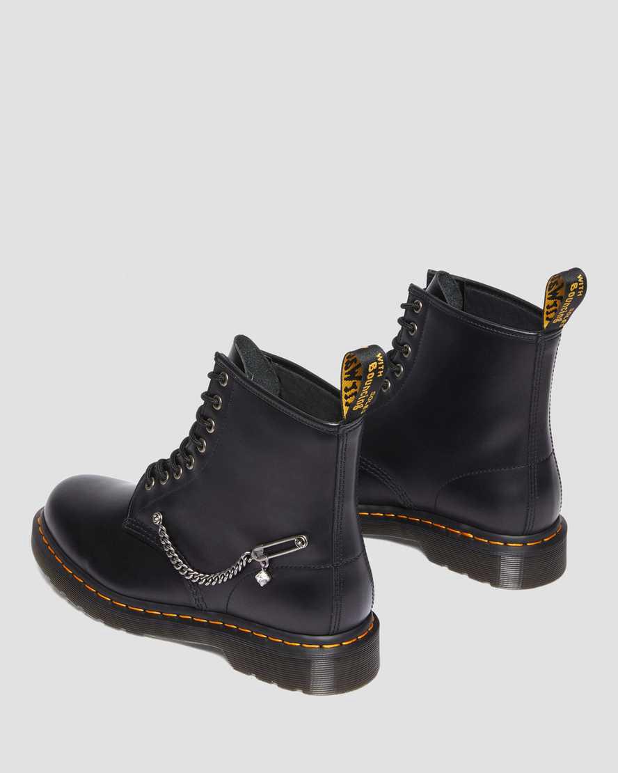 Dr Martens 1460 Swarovski Leather Naisten Nauhasaappaat Mustat  Suomi |  0246GSTVM