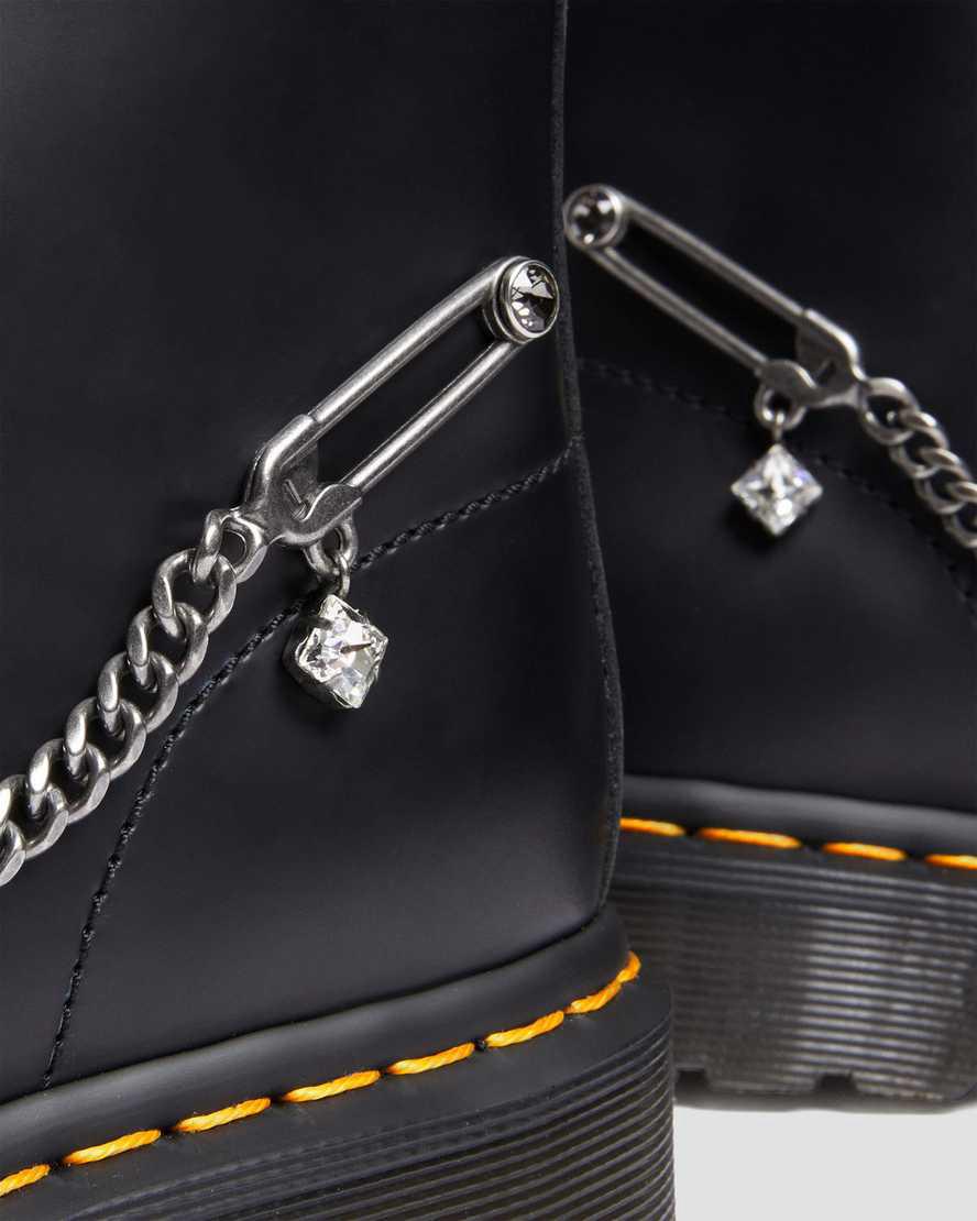 Dr Martens 1460 Swarovski Leather Naisten Nauhasaappaat Mustat  Suomi |  0246GSTVM