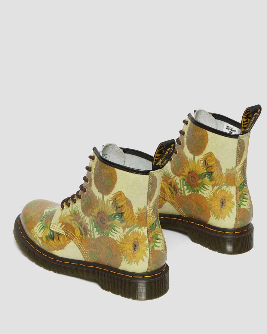 Dr Martens 1460 The National Gallery Van Gogh Lace Up Naisten Nilkkurit Keltainen  Suomi |  9014ZDHUY